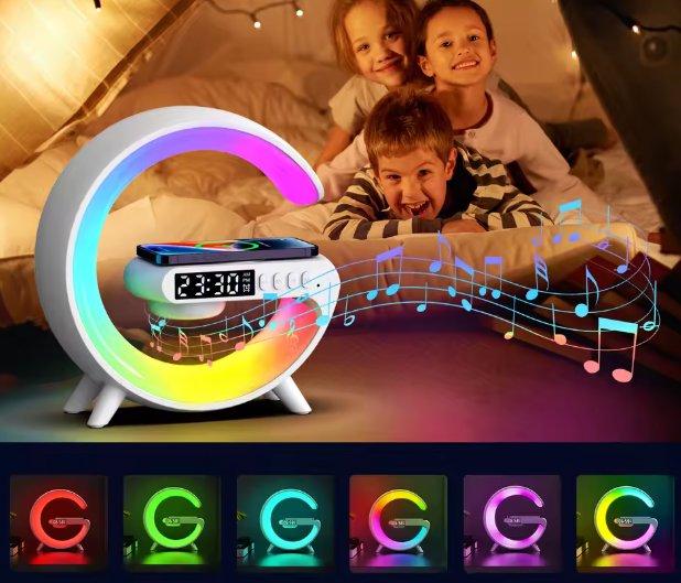 Multifuncional Carregador Sem fio Suporte  Rgb Luz