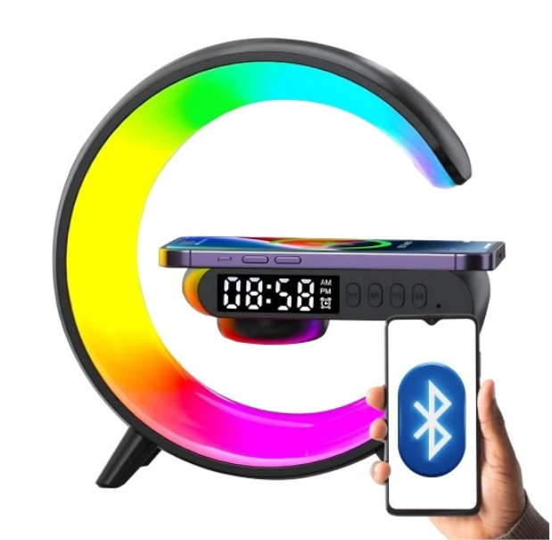 Multifuncional Carregador Sem fio Suporte  Rgb Luz