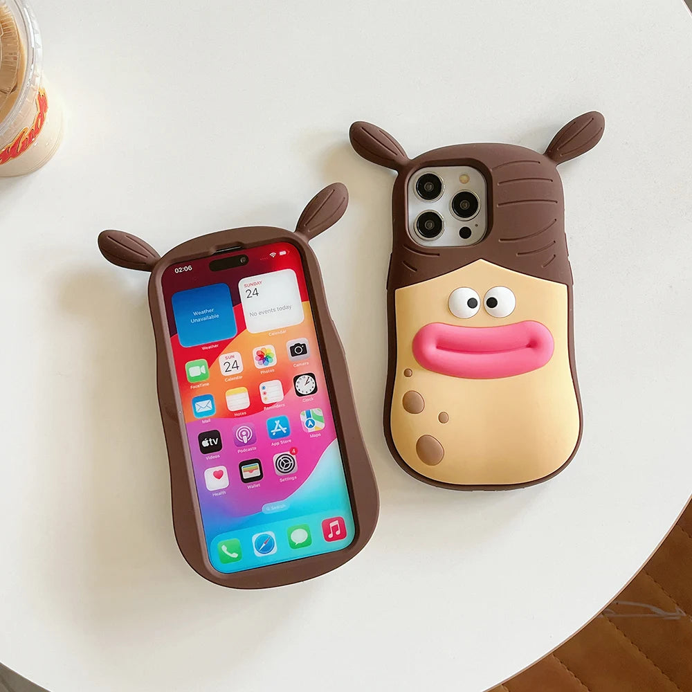 3D Cartoon Funny Girl Case
