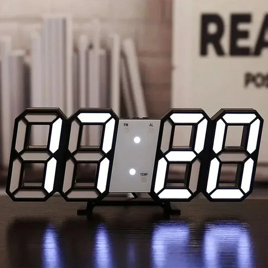 Relógio digital LED 3D luminoso