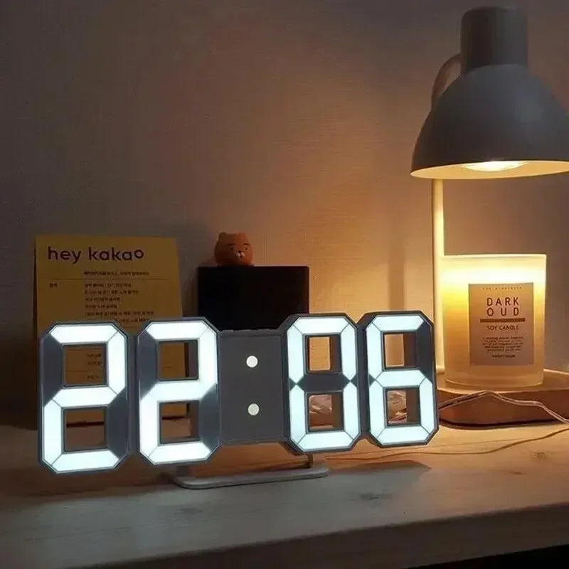Relógio digital LED 3D luminoso