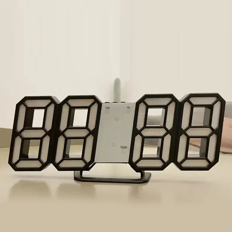 Relógio digital LED 3D luminoso