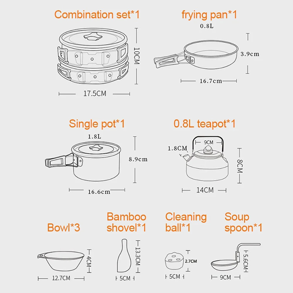 Conjunto de Cozinha para Acampamento