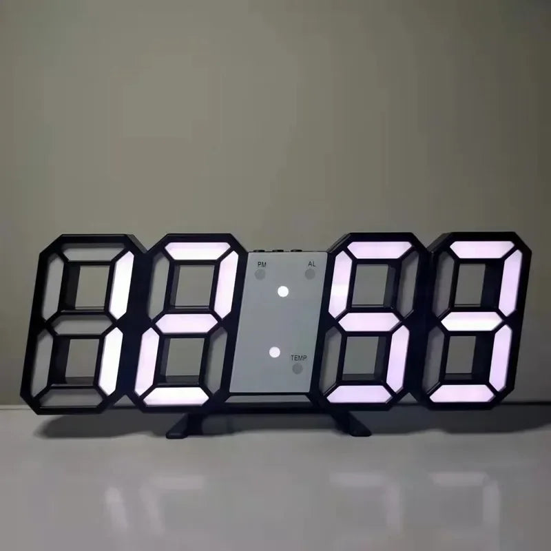 Relógio digital LED 3D luminoso