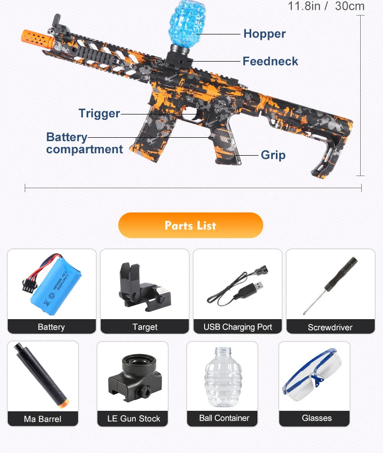 Brinquedos de Arma Elétrica Recarregáveis e Automáticos