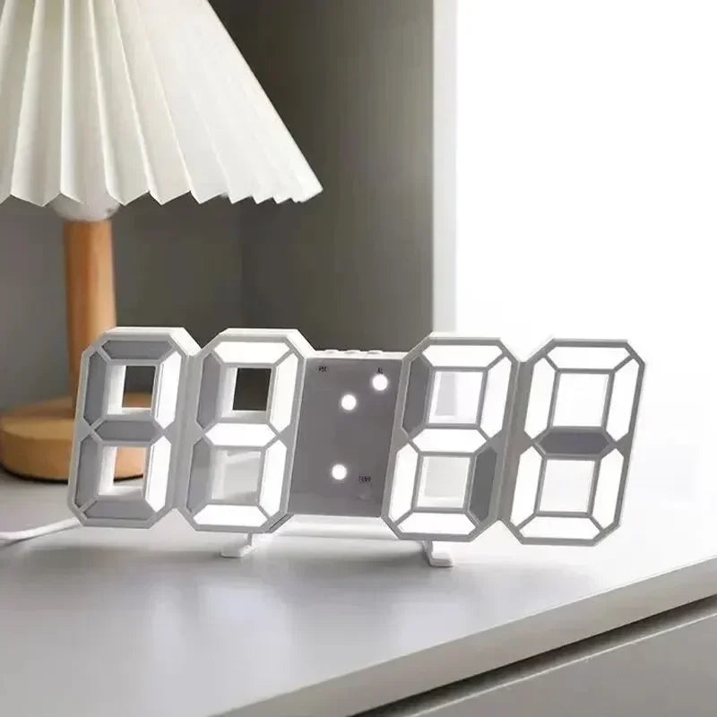 Relógio digital LED 3D luminoso
