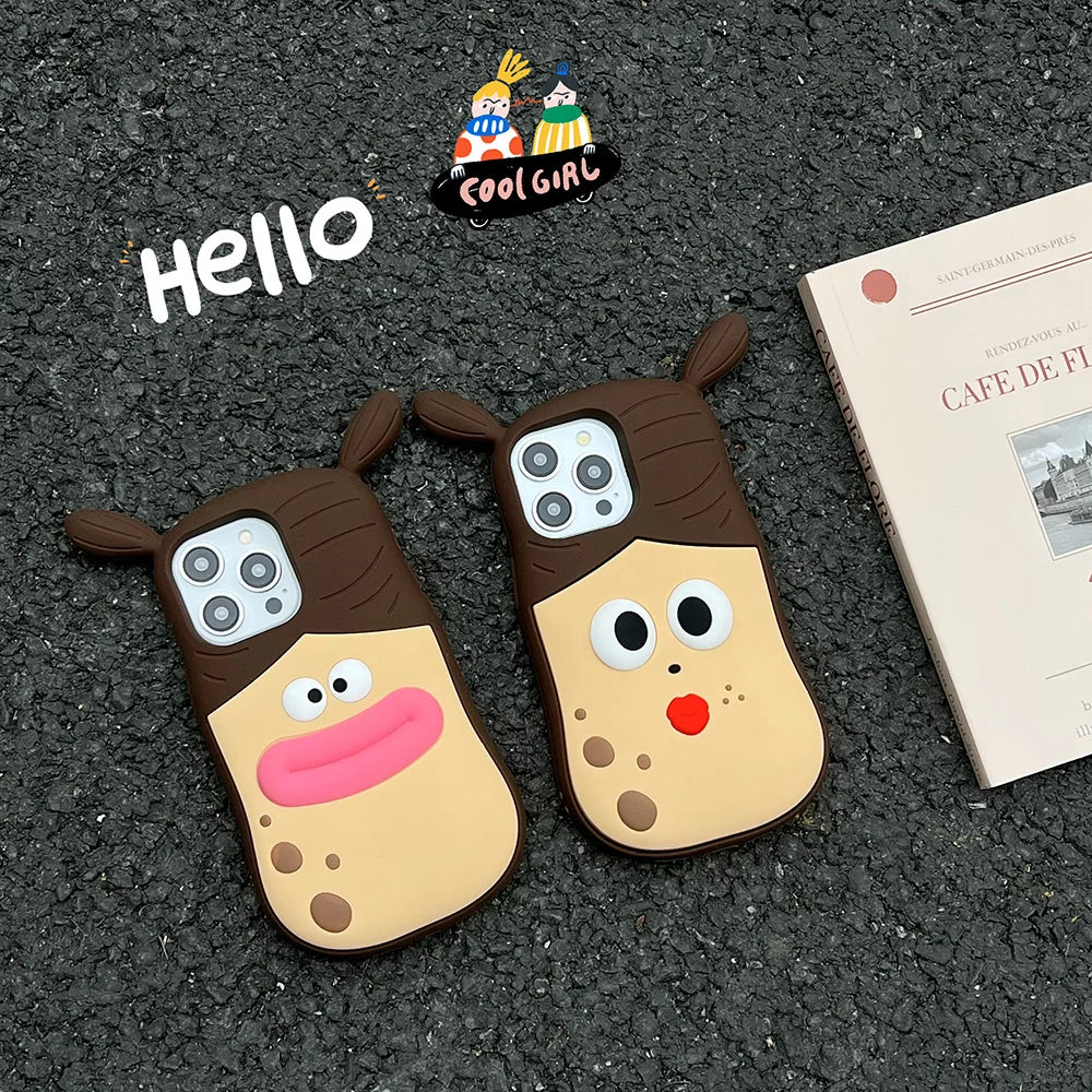 3D Cartoon Funny Girl Case