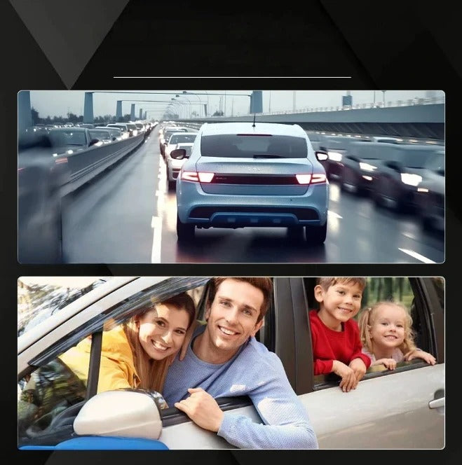Câmera Veicular 1080p Wi-Fi com Dupla Lente