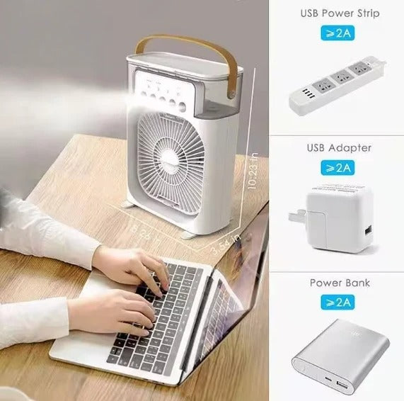 Umidificador Portátil Ventilador de Ajuste de Ar