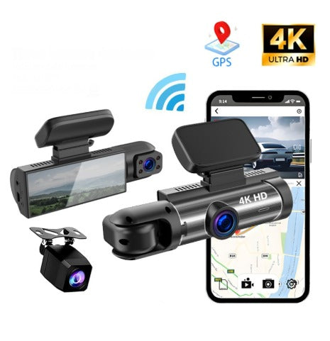 Câmera Veicular 1080p Wi-Fi com Dupla Lente