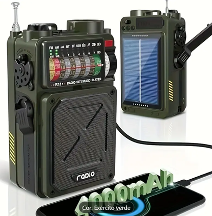 Rádio de Alarme Solar de Emergência
