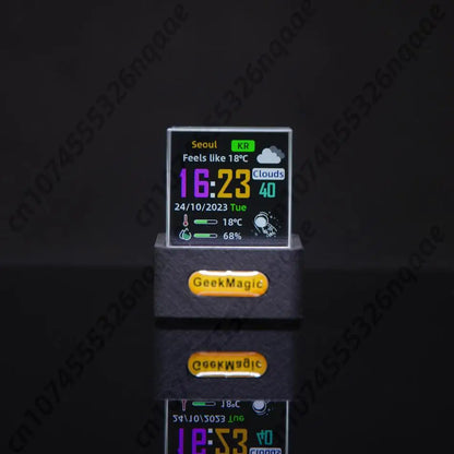 Decoración Cubo de Cristal Holográfico