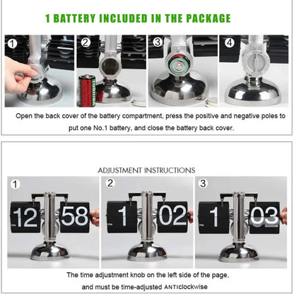 Relógio  com Giro de Página de Tempo