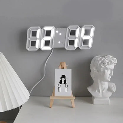 Relógio digital LED 3D luminoso