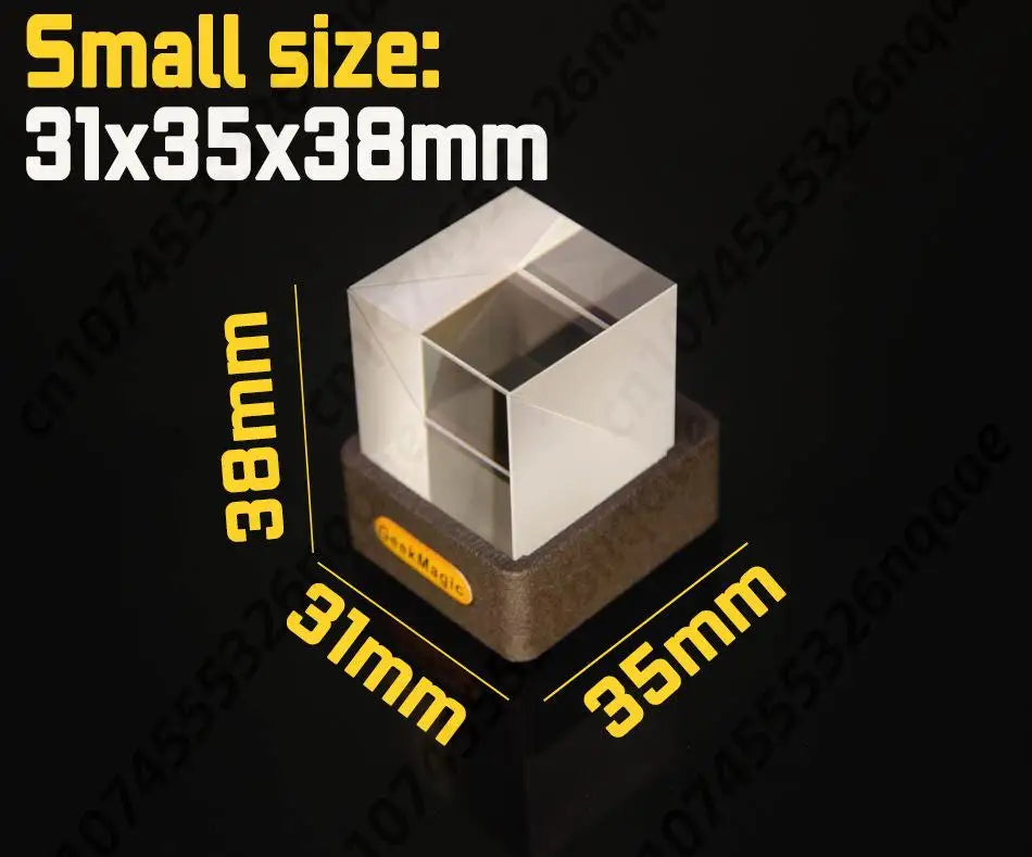 Decoración Cubo de Cristal Holográfico