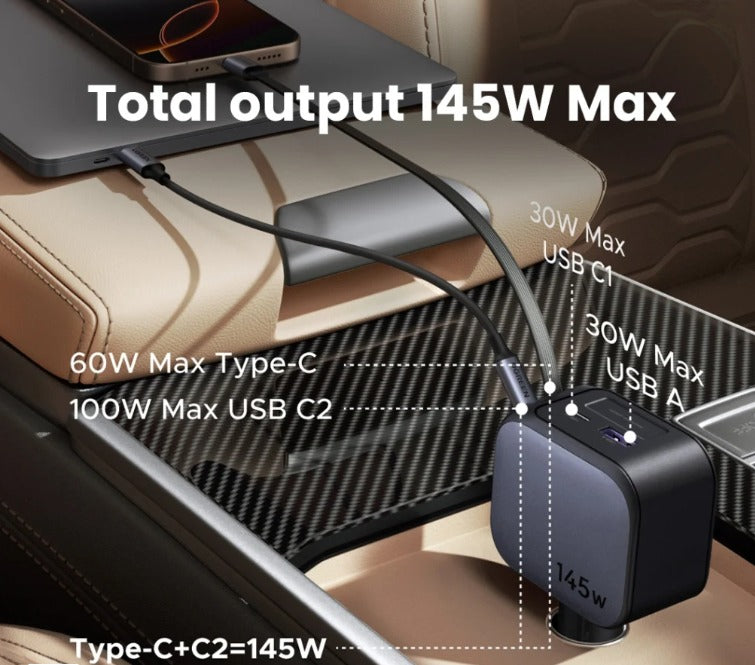 Carregador de carro 3 USB Carregamento Rápido